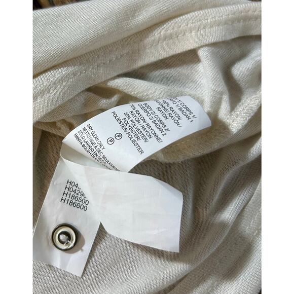 Lucky Brand Cream Velvet Bib Henley Top Geometric Holiday Elegant Sz 3X - Picture 11 of 11